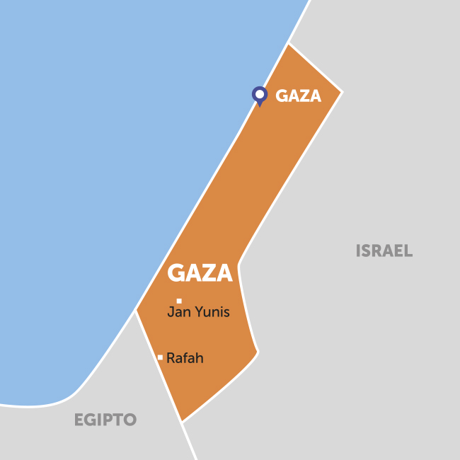 Mapa de Gaza
