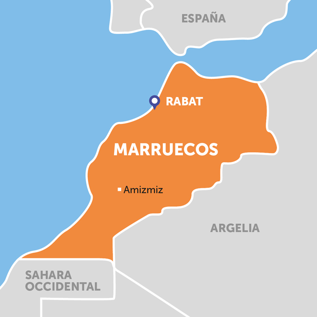 Mapa de Marruecos · Terremoto 2023